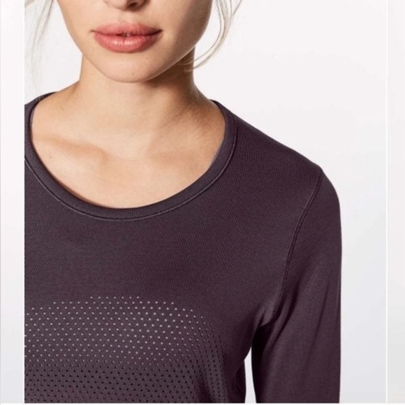 Lululemon Breeze By Long Sleeve- Cherry Cola- Size 10 - Picture 3 of 9